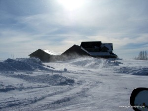 Snow drift forming Snow drift forming