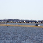 Trafic Backing Up on I29 South Bound North of Fargo Due to High Water Trafic Backing Up on I29 South Bound North of Fargo Due to High Water