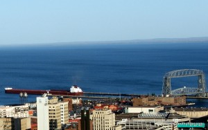 Taconite Loaded Ship Duluth MN Leaving Harbor Taconite Loaded Ship Duluth MN Leaving Harbor