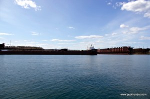 Charles M Meeghly pulling into dock at Two Harbors